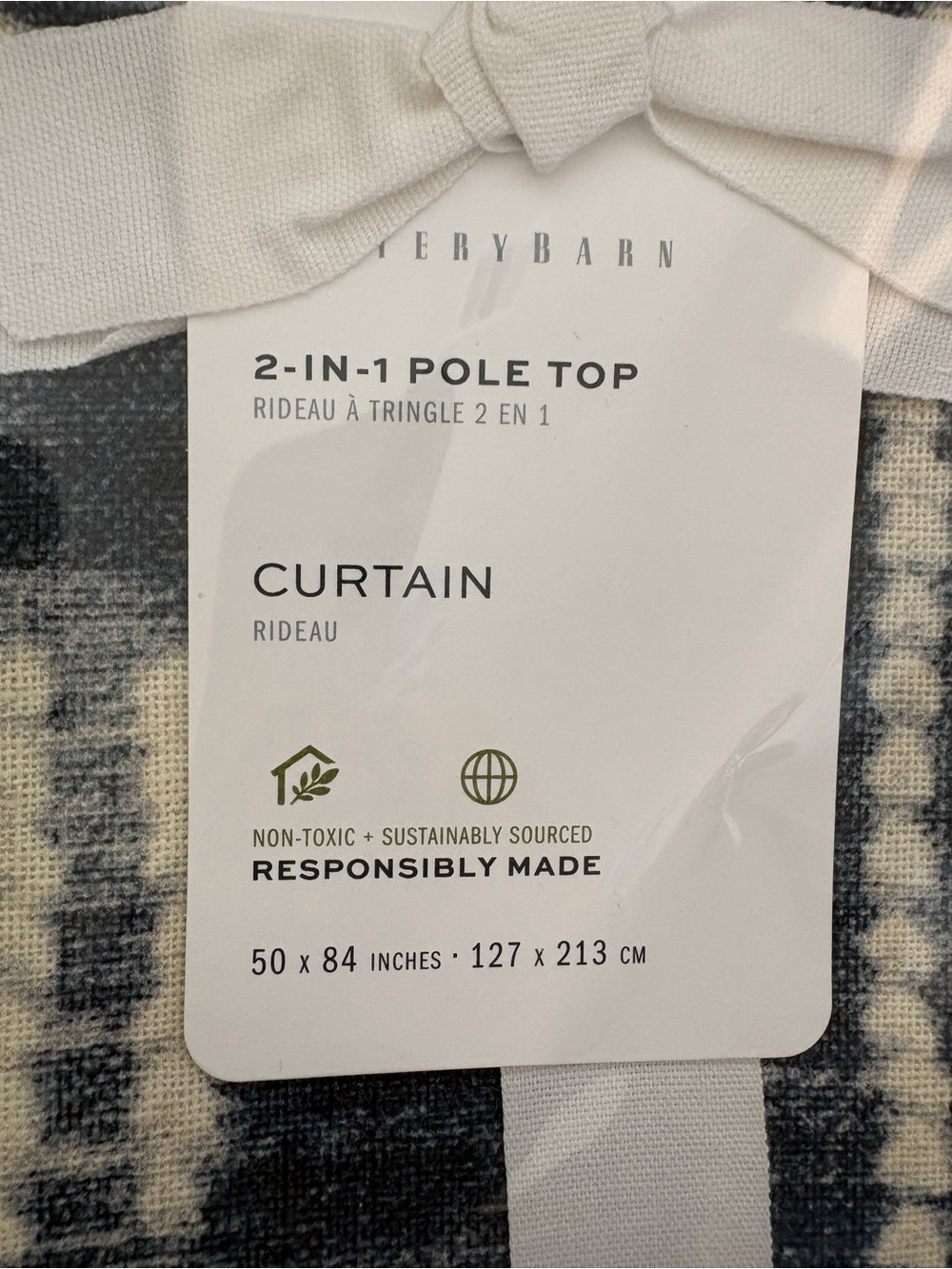 Pottery Barn 2 Indigo Shibori Linen Cotton Curtain Panel 50x84 NWT - Picture 2 of 8